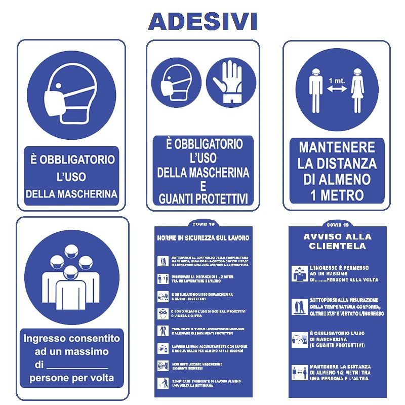 Featured Prodotto ADESIVI SEGNALETICI COVID-19 20X30